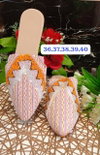 Wedding Wear Embroidered Flat Mules Summer Jutti Catalog
